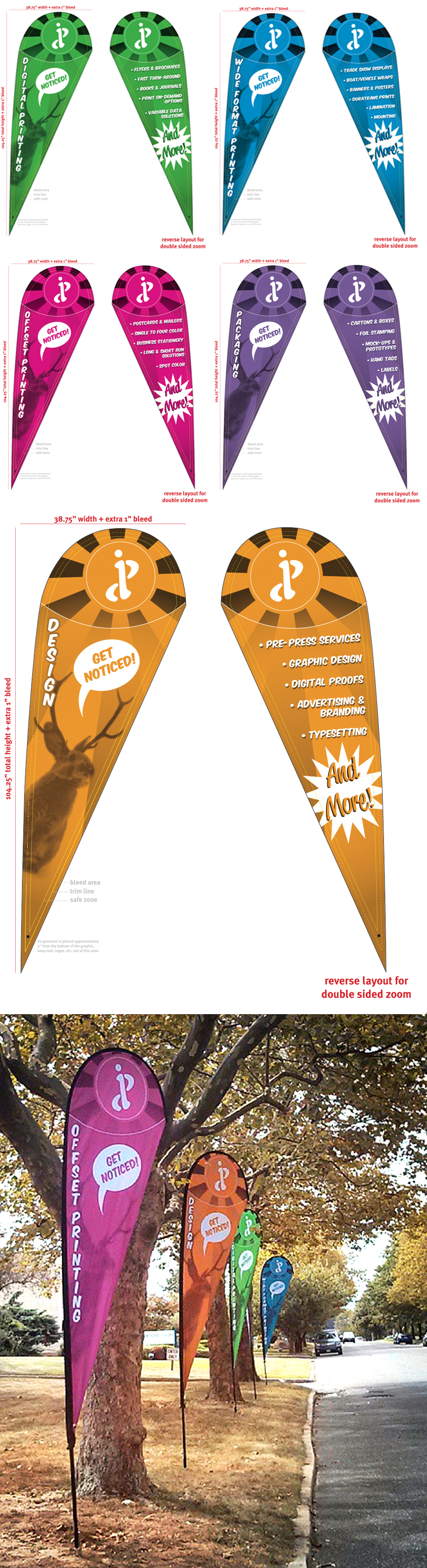 Outdoor Branding Flags Designed by Evan Munoz on Long Island